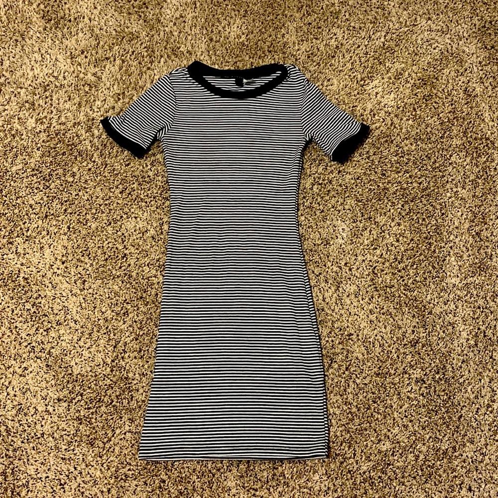 Cute Striped T-Shirt Dress